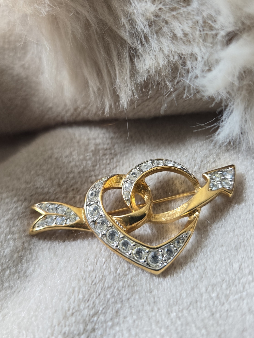 Vintage Swarovski Heart Brooch